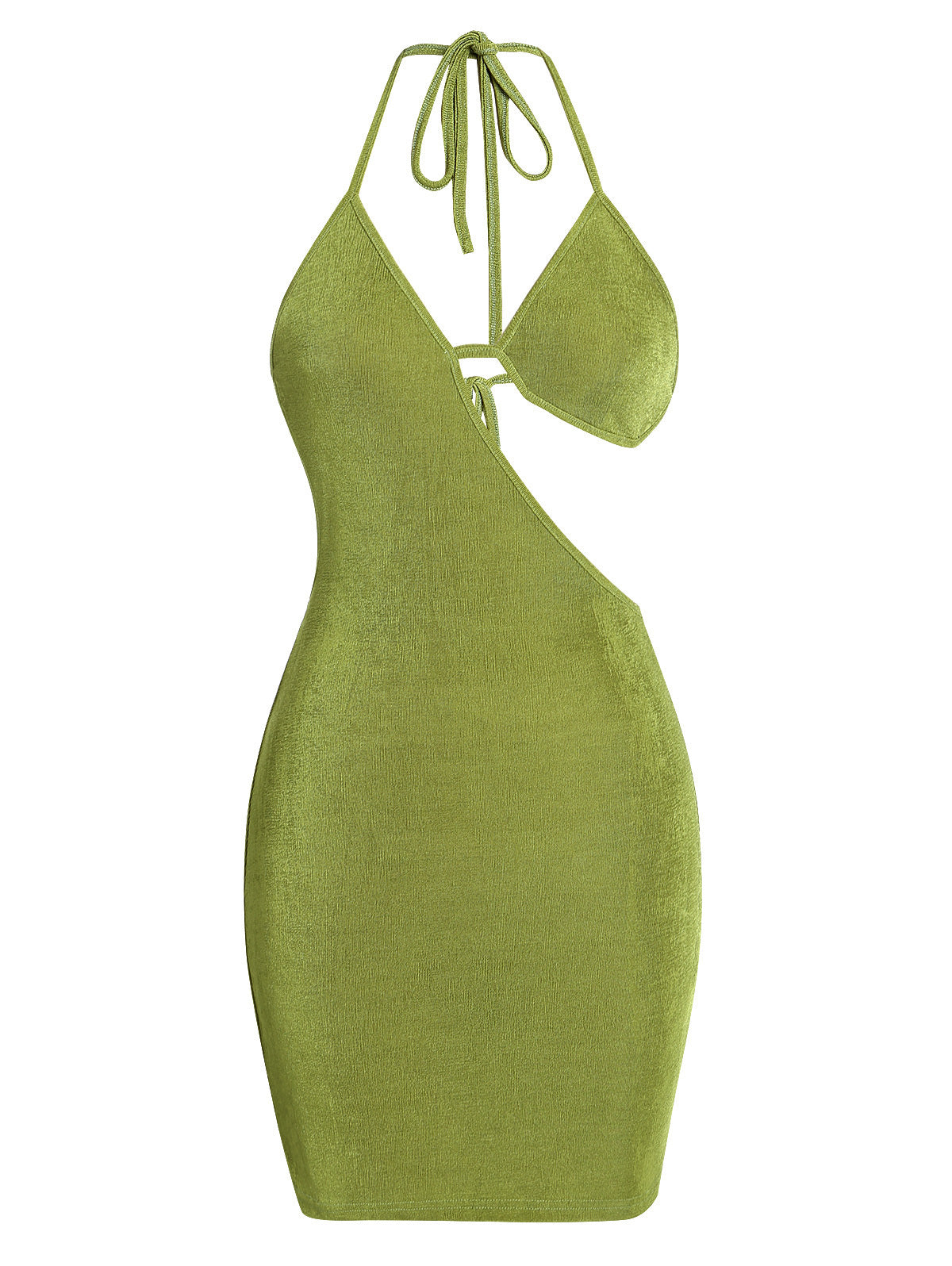 Women Sexy Bodycon Party Dresses Backless Spaghetti Straps Bra Cutout Jersey Halter Naughty Clubwear