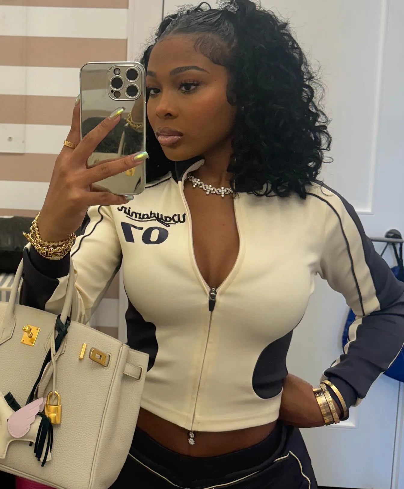 STYLISH  Set Women Long Sleeve Crop Top and Skinny Pant Suits