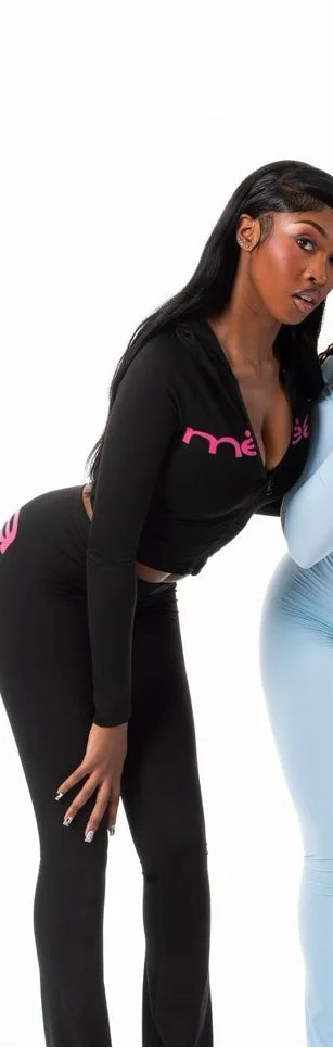 Prompearl Hooded Tracksuits Women Zipper Long Sleeve Slim Top And Skinny Pants Outfits Fashion Streetwear