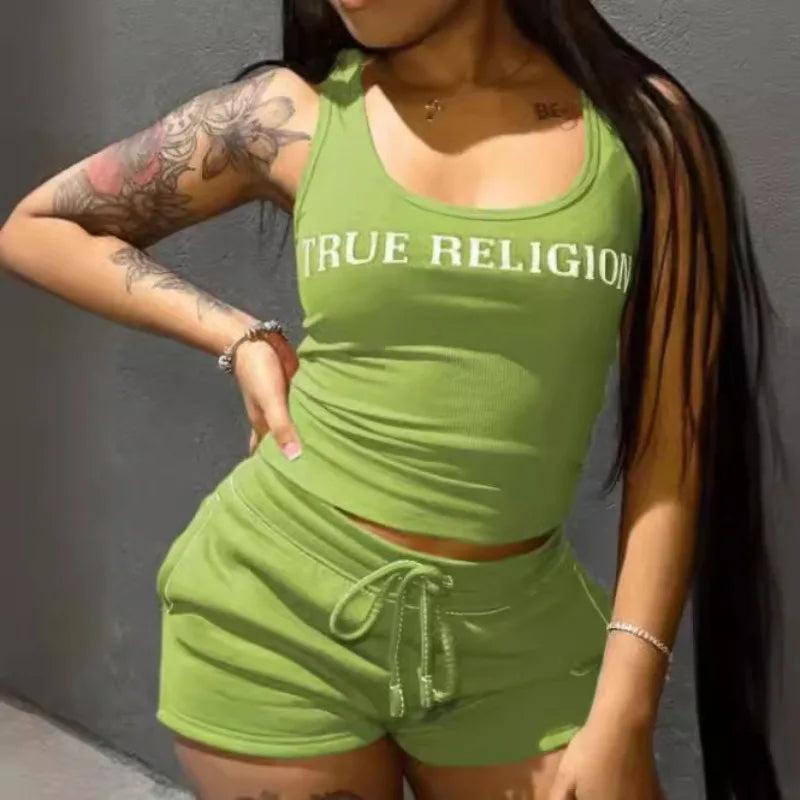 Fitness Women  2025 Summer New Streetwear Sporty Tracksuits