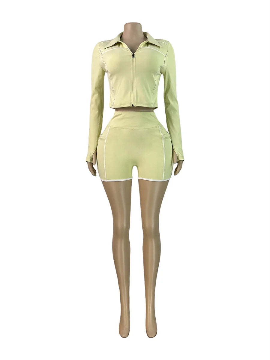 Prompearl Puss Casual Patchwork 2 Piece Set Women Tracksuit Hipster