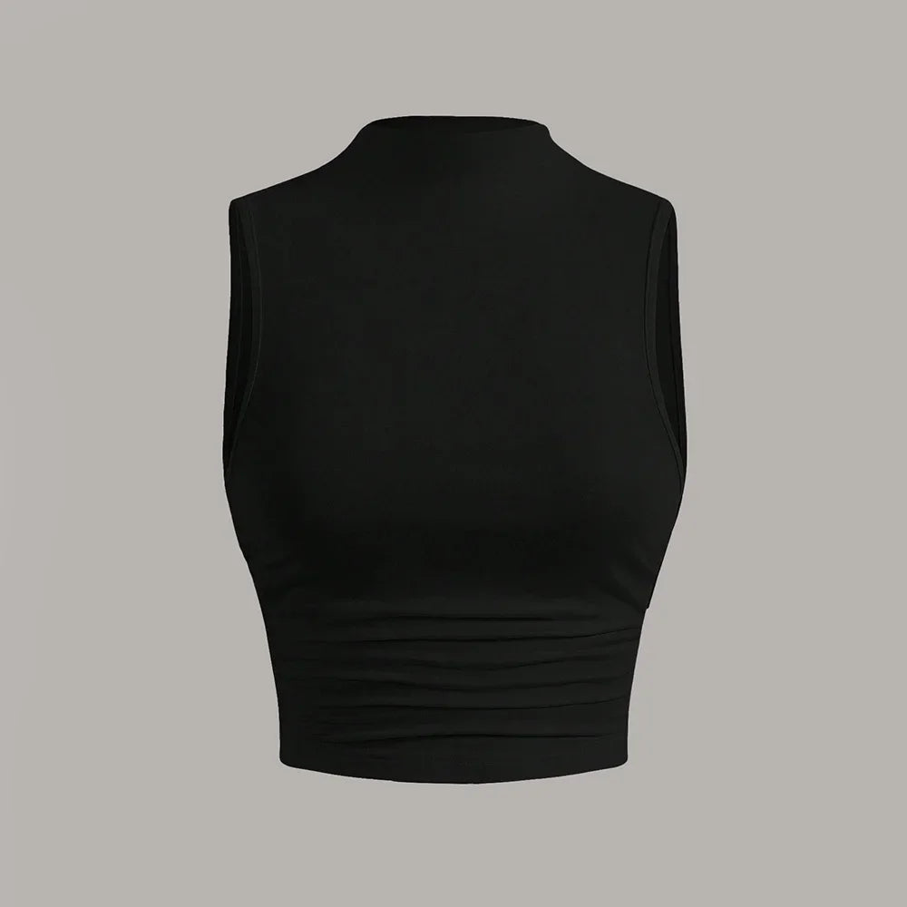 2025 Fashion Tank Top Women's Tight Black Tops