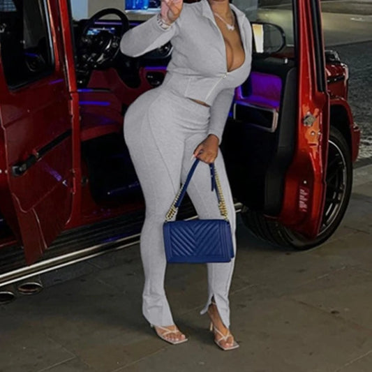 Autumn Hot Casual Solid Color Sporty  Tracksuits