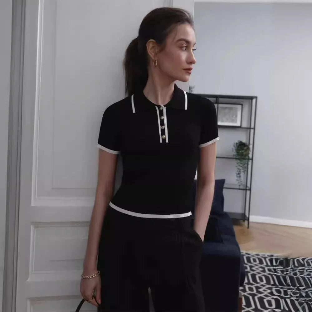 Skinny Ribbed Tight Fitting Knit Sweater Pullover Women