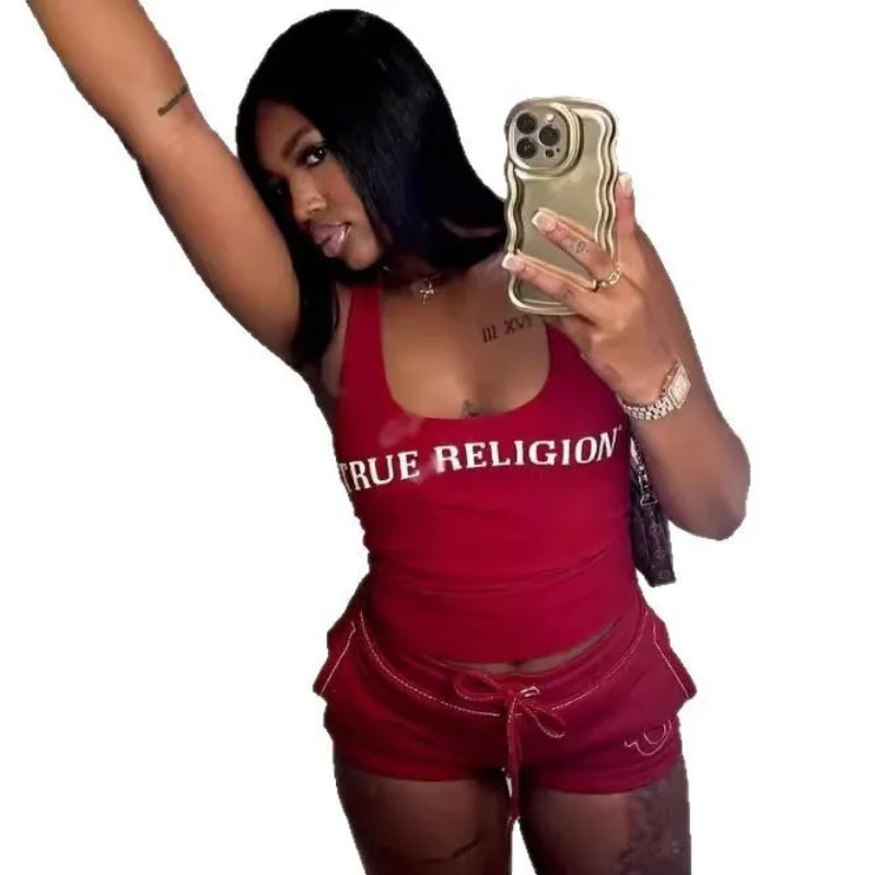 Fitness Women  2025 Summer New Streetwear Sporty Tracksuits