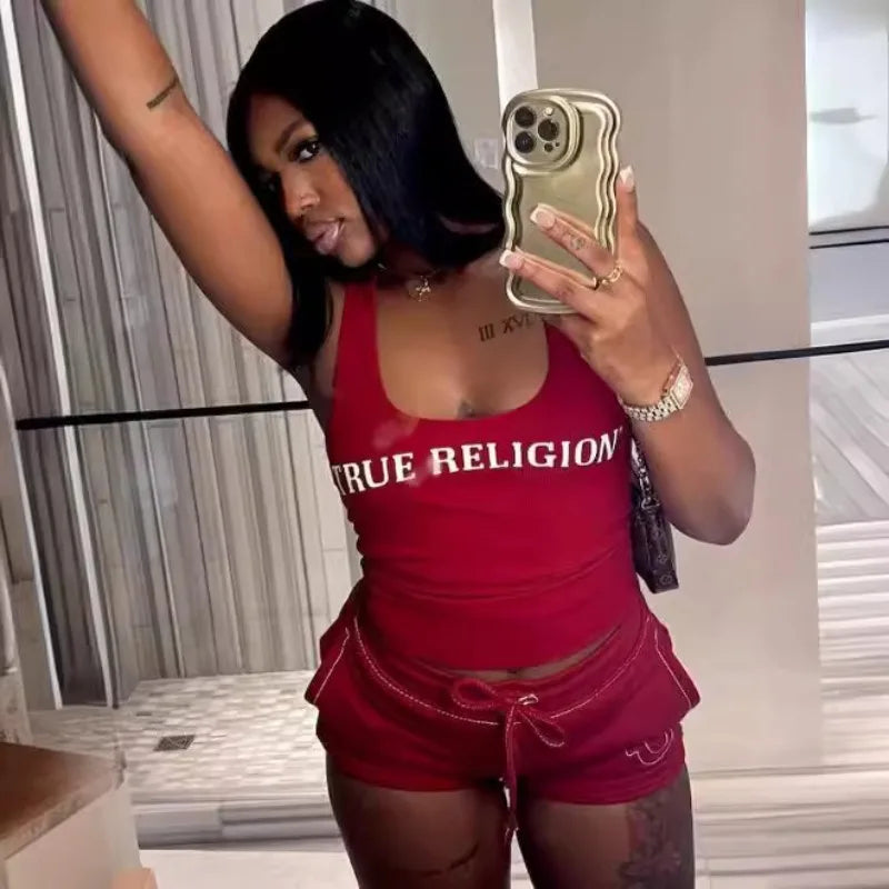 Fitness Women  2025 Summer New Streetwear Sporty Tracksuits